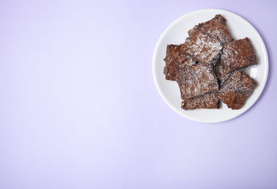 Our scrummy but guilt & sugar free Brownie.